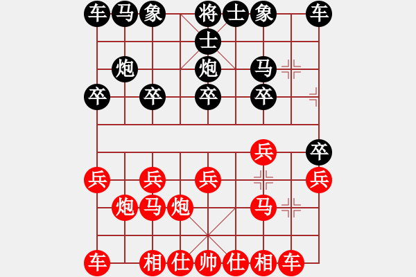 象棋棋譜圖片：過宮炮偏鋒炮王[紅] -VS- ligp_6 tomcom[黑] - 步數：10 