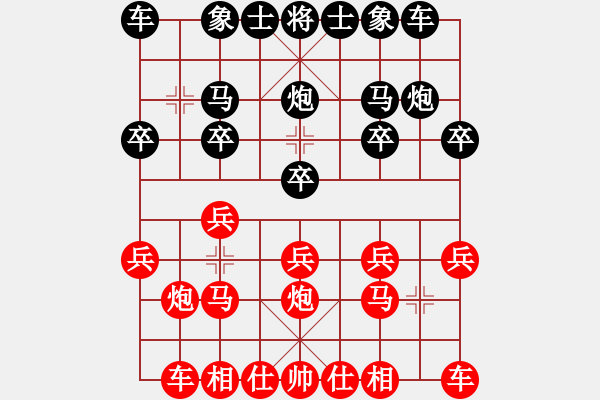 象棋棋譜圖片：負(fù)分太后 魚[紅] -VS- 冰點[黑](3) - 步數(shù)：10 