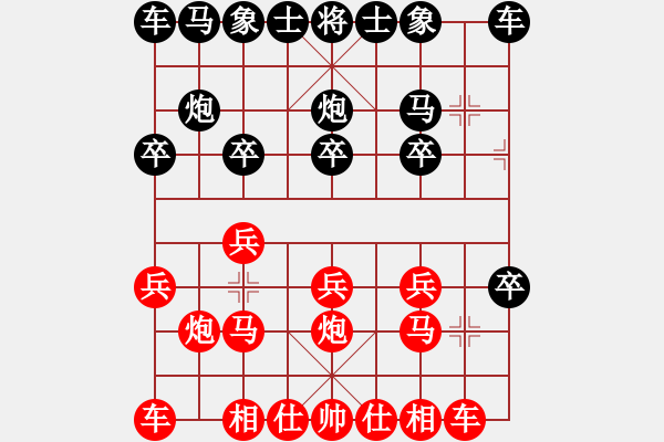 象棋棋譜圖片：葬心紅勝 華夏經(jīng)典【順炮直車對緩開車】 - 步數(shù)：10 