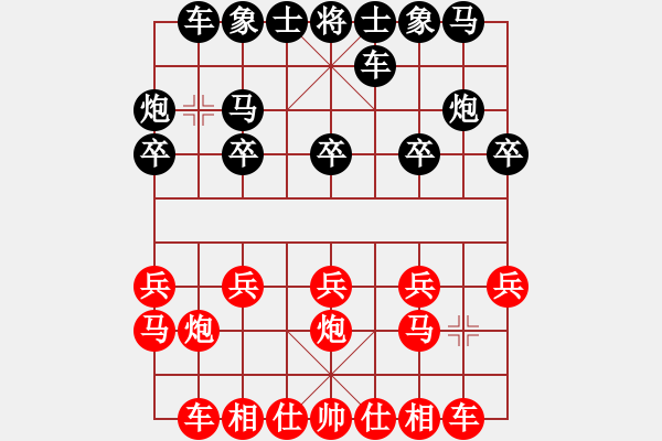 象棋棋谱图片：初念(4段)-负-一代名帅(1段) - 步数：10 