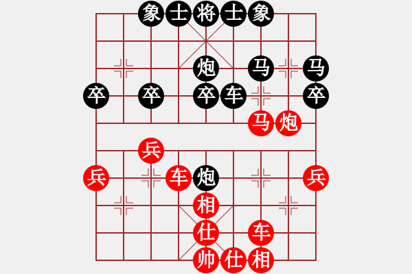 象棋棋譜圖片：開(kāi)心象棋[2199181079] -VS- 金3銀3[499858879] - 步數(shù)：40 