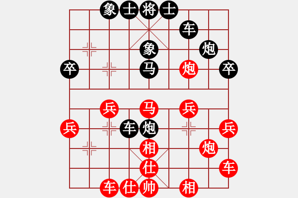 象棋棋譜圖片：攻擊轉(zhuǎn)角馬二：shijie1956[紅] -VS- 偏鋒炮王[黑] - 步數(shù)：30 