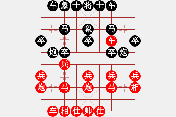 象棋棋譜圖片：2015年四川省農(nóng)民賽第二輪第1臺(tái) 廣元姜朝全先負(fù)綿陽(yáng)杜春雷 已評(píng)注 - 步數(shù)：20 