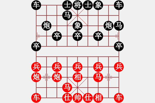 象棋棋譜圖片：1227局 A07- 金鉤炮局-小蟲引擎23層(先勝)業(yè)5-1 - 步數(shù)：10 