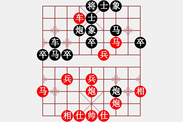 象棋棋譜圖片：zzwwww(無極)-勝-純機砍人王(北斗) - 步數：40 