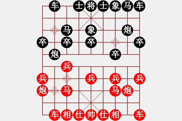 象棋棋譜圖片：E41 對兵進(jìn)右馬局 大棋俠客 勝 朱育良 - 步數(shù)：10 