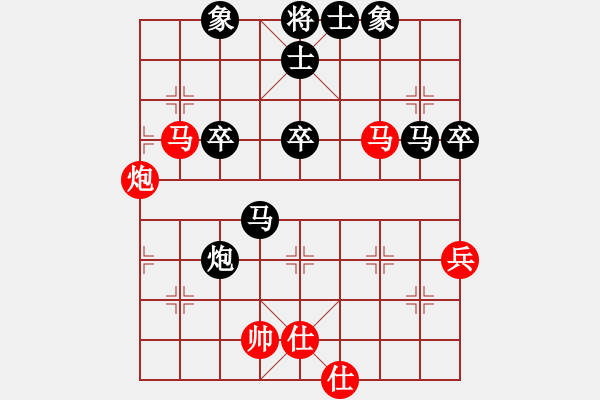 象棋棋譜圖片：戰(zhàn)意濃[244165931] -VS- 華山[956215440]順炮局黑車9平6變化 - 步數(shù)：60 