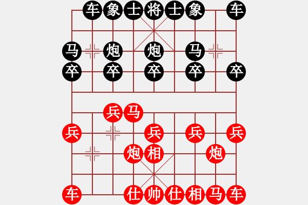 象棋棋譜圖片：楚河水[紅] -VS- 【中】醉棋渡河[黑] - 步數(shù)：10 