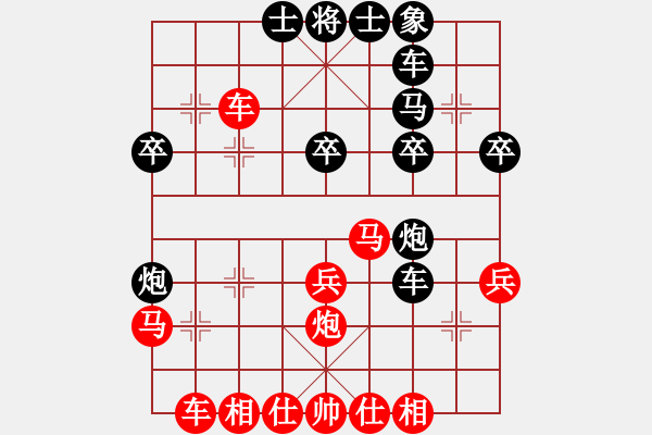 象棋棋谱图片：山鸡(7级)-胜-鲅鱼圈棋苑(5段) - 步数：30 