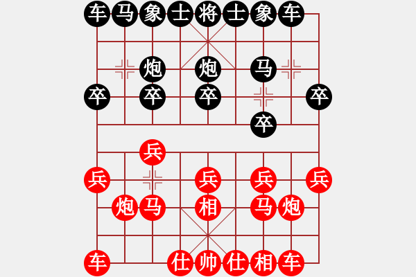 象棋棋譜圖片：陽(yáng)泉棋牌協(xié)會(huì) 陳濤 勝 龍城棋協(xié) 葛永強(qiáng) - 步數(shù)：10 