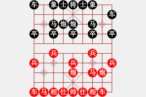 象棋棋譜圖片：12131局 E04-仙人指路對(duì)士角炮或過宮炮-旋九專雙核-大師 紅先和 小蟲引擎24層 - 步數(shù)：10 