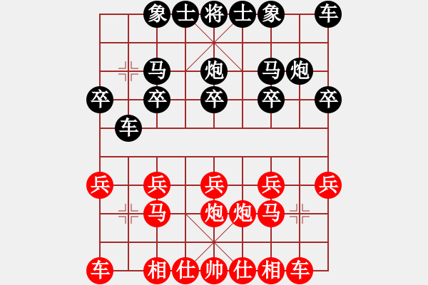 象棋棋譜圖片：鄭乃東     先勝 謝卓淼     - 步數(shù)：10 