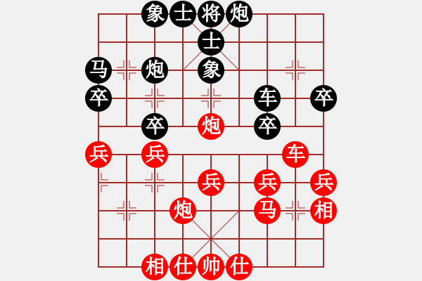 象棋棋譜圖片：分紅比例符合技術(shù)開 和 精明才子 - 步數(shù)：30 