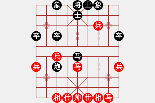 象棋棋譜圖片：biztech(人王)-和-超越三界(日帥) - 步數(shù)：40 