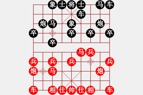 象棋棋谱图片：左文静 先胜 何静 - 步数：10 