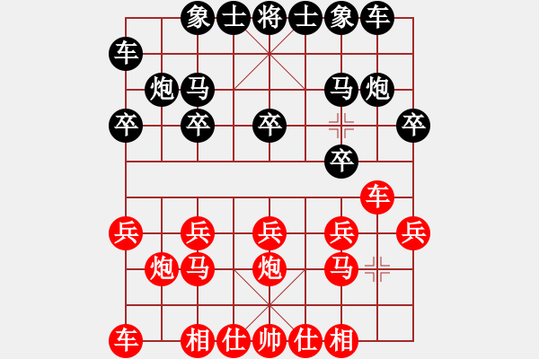 象棋棋谱图片：女子组 8-18 浙江 姚欢氤 红先和 广西 唐陈丽嘉 - 步数：10 