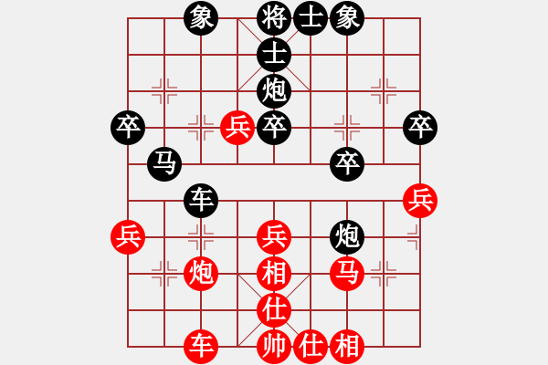 象棋棋譜圖片：我是誰(shuí)[紅] -VS- 橫才俊儒[黑] - 步數(shù)：40 