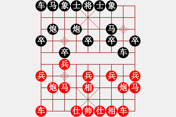 象棋棋譜圖片：我下棋最臭(4段)-負(fù)-天下有緣(4段) - 步數(shù)：10 