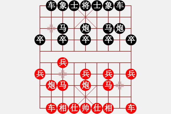 象棋棋谱图片：第三轮 张桐先和孙广辉 - 步数：10 