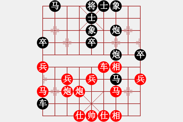 象棋棋譜圖片：小五七炮對(duì)屏風(fēng)馬進(jìn)７卒 黑右炮巡河 瓊州學(xué)奕(8段)-負(fù)-mbmq(9段) - 步數(shù)：40 