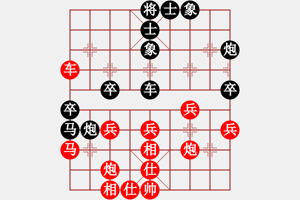 象棋棋譜圖片：1--2---兵七進(jìn)一--雙方仍是相持局面 - 步數(shù)：0 