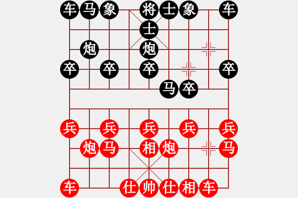 象棋棋譜圖片：-  佳佳象棋  - 愛(ài)下下風(fēng)棋(4r) vs 愛(ài)家子(2級(jí)) 黑 方 被 絕 殺 > - 步數(shù)：10 