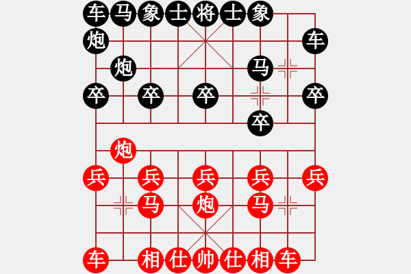 象棋棋谱图片：鑫福网吧(6段)-胜-三江汇佛(3段) - 步数：10 