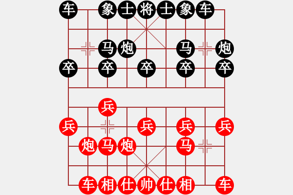 象棋棋譜圖片：董旭彬     先和 Zheng YiHong - 步數(shù)：10 