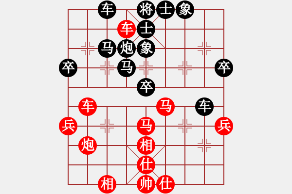 象棋棋譜圖片：一只金手鐲(1段)-和-華山弈夢(2段) - 步數(shù)：40 