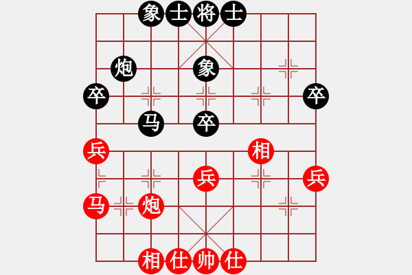 象棋棋譜圖片：jiaweih(北斗)-和-河北棋王(北斗) - 步數(shù)：40 