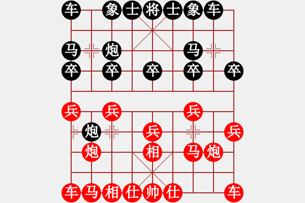 象棋棋谱图片：上海秋海儿[红] -VS- bbboy002[黑] - 步数：10 