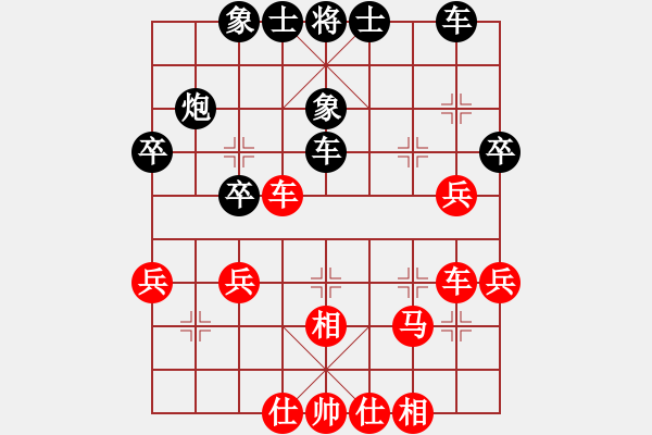 象棋棋譜圖片：五八炮進(jìn)三兵對(duì)屏風(fēng)馬進(jìn)3卒  （紅車八進(jìn)六）  浙江 陳孝坤 和 哈爾濱 孫志偉 - 步數(shù)：40 