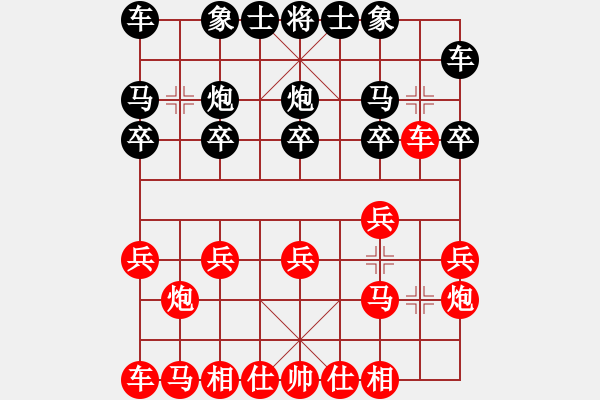 象棋棋譜圖片：司令 勝 鷹 - 步數(shù)：10 