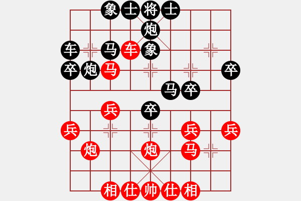 象棋棋譜圖片：純?nèi)松先A山(9星)-勝-無(wú)念無(wú)法(7星) - 步數(shù)：30 