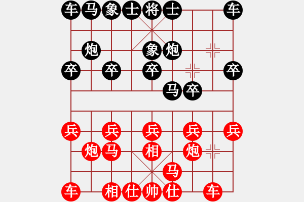 象棋棋譜圖片：4422局 A36-飛相對進７卒-小蟲引擎25層 紅先勝 天天AI選手 - 步數(shù)：10 