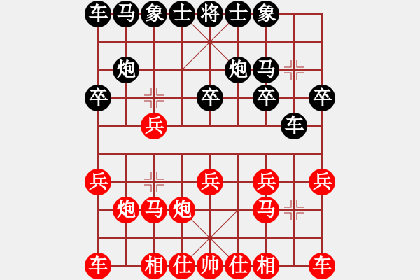 象棋棋譜圖片：山東省棋牌運動管理中心隊 黃蕾蕾 和 廣州楚庭隊 安娜 - 步數(shù)：10 