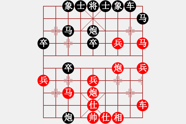 象棋棋譜圖片：帥氣(1段)-勝-拈花微笑(9級) - 步數(shù)：30 