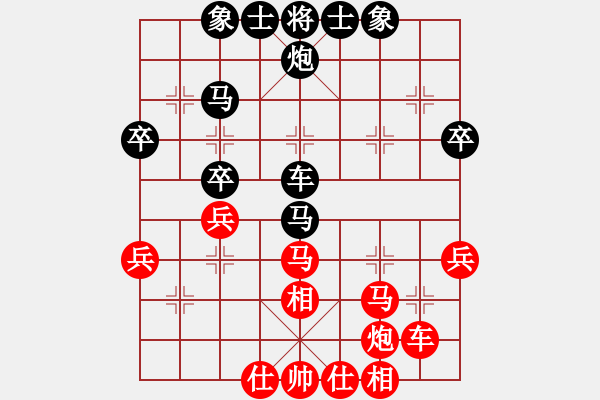 象棋棋譜圖片：唐山棋壇馬(9段)-勝-小月(3段)中炮過河車互進(jìn)七兵對(duì)屏風(fēng)馬平炮兌車 紅進(jìn)中兵對(duì)黑馬3退5 - 步數(shù)：41 