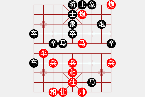 象棋棋譜圖片：挺兵局1.1.1紅轉(zhuǎn)卒底炮【待拆】彌勒佛主(月將)-勝-亭亭(日帥) - 步數(shù)：51 