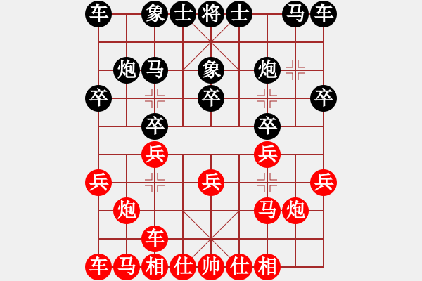 象棋棋譜圖片：【后】1.1【挺兵局】【之紅橫車黑3象變】爛冬瓜(6段)-負-雪擁蘭關(8段) - 步數(shù)：10 