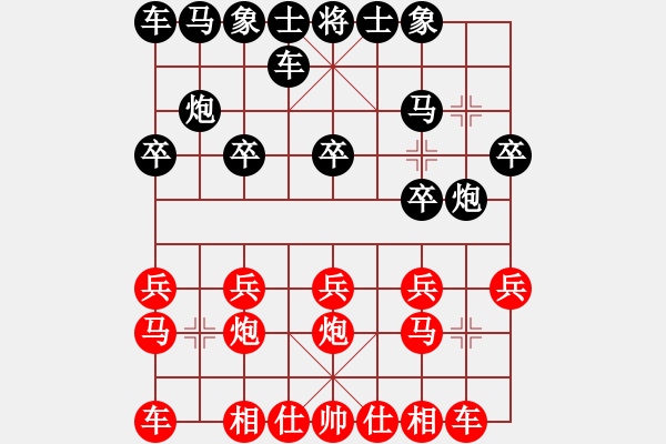 象棋棋譜圖片：【2020年7月13日暑期班第五節(jié)】：6.王瑾璇（先勝）郇騰 - 步數：10 