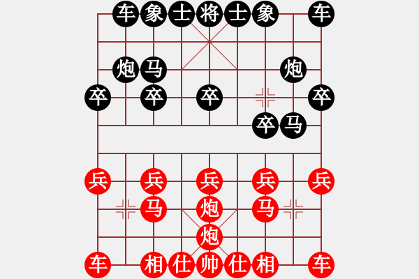 象棋棋譜圖片：先手鴛鴦炮1 - 步數(shù)：10 