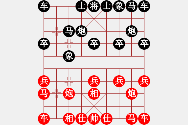 象棋棋譜圖片：飛相對黑3路卒右士角炮（紅勝） - 步數(shù)：10 