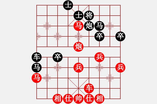 象棋棋譜圖片：五七炮進(jìn)三兵對屏風(fēng)馬3卒、象7進(jìn)5、馬三進(jìn)四、士6進(jìn)5、馬四進(jìn)六變化中的一個陷阱 - 步數(shù)：40 