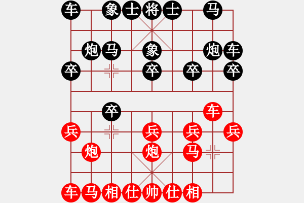 象棋棋譜圖片：1505局 B03- 中炮對鴛鴦炮-天天Ai1-3(先負)小蟲引擎23層 - 步數(shù)：10 