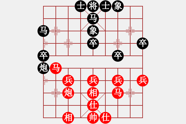 象棋棋譜圖片：孔夫子(6級(jí))-勝-遙遠(yuǎn)的故鄉(xiāng)(1段) - 步數(shù)：40 