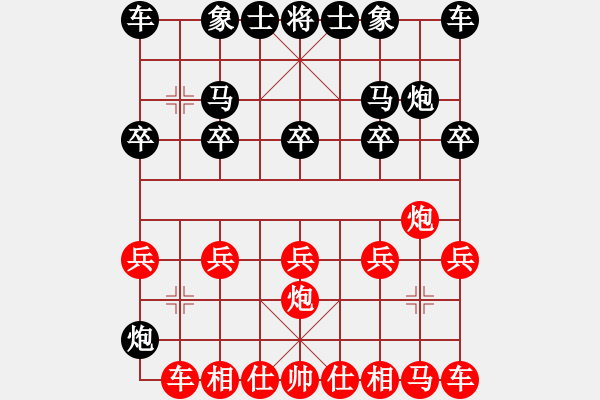 象棋棋譜圖片：紅：橋仔 黑：云兒 紅勝 - 步數(shù)：10 