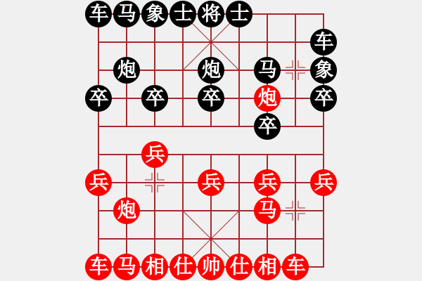 象棋棋譜圖片：鐵手[紅] -VS-行者必達(dá)[黑]【進(jìn)入2級大師】2207分 - 步數(shù)：10 