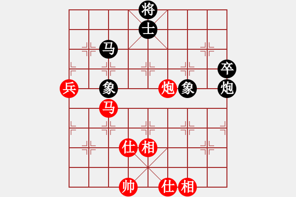 象棋棋譜圖片：奇潭獨(dú)農(nóng)(6段)-和-綠豆粉(6段) - 步數(shù)：100 