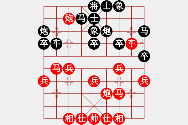 象棋棋譜圖片：鳳城棋軟(2段)-勝-雙戴花(1段) - 步數(shù)：30 